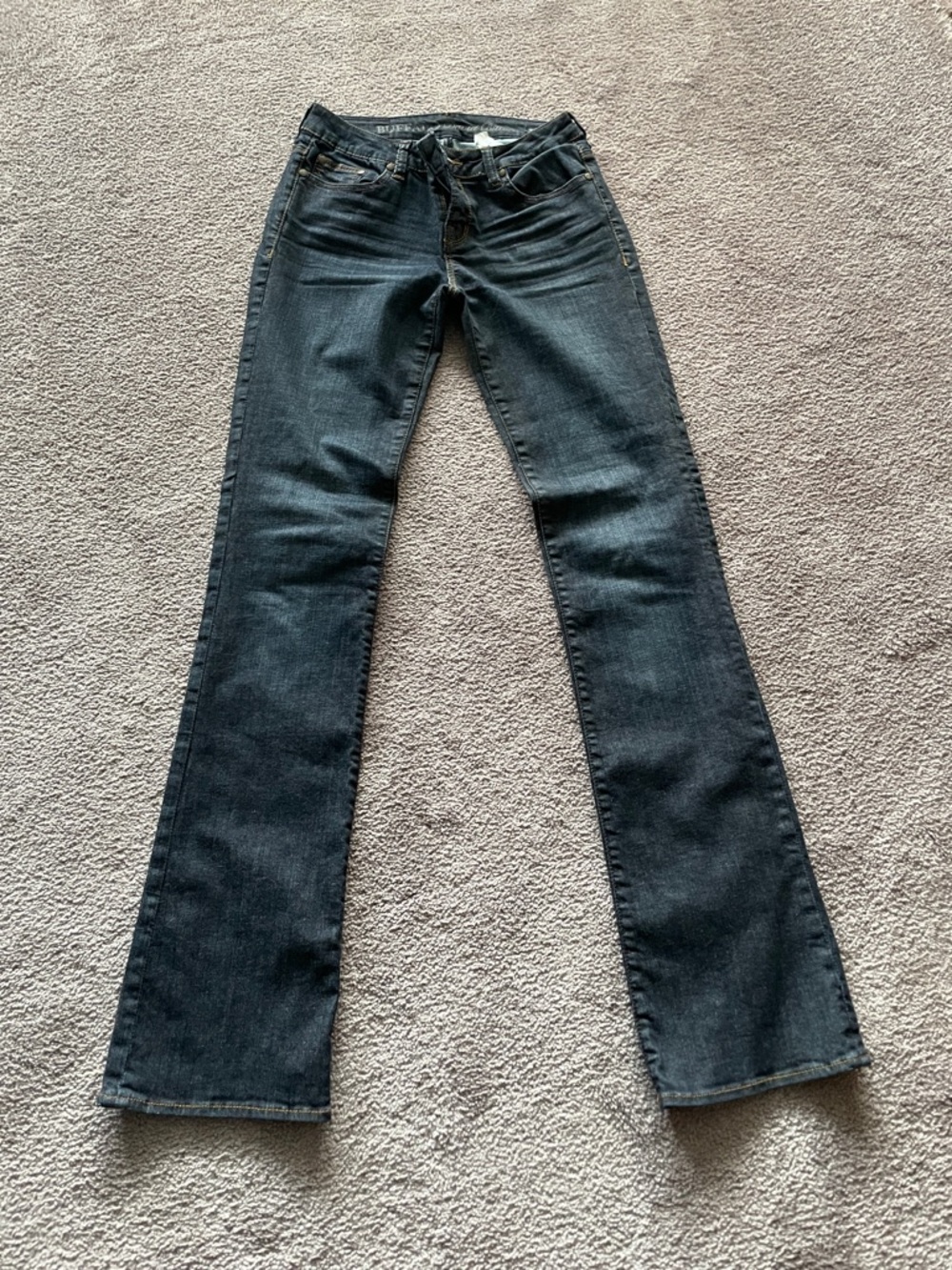 Women's Dark Wash Bootcut Jeans - indigo 34” inseam